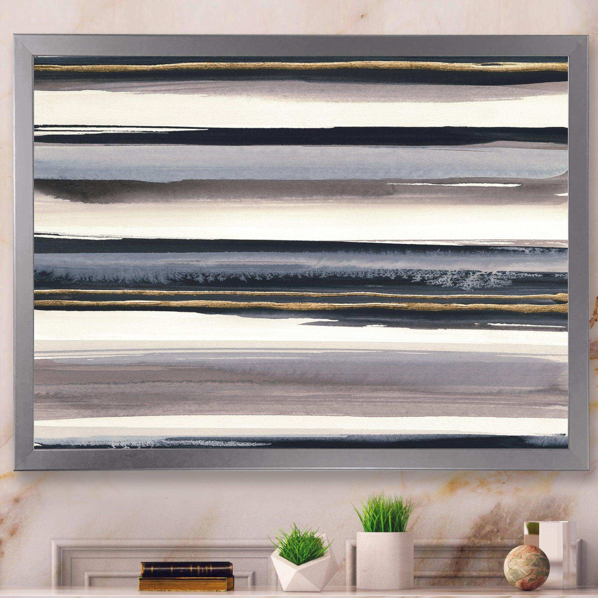 Gold Watercolor Amethyst I