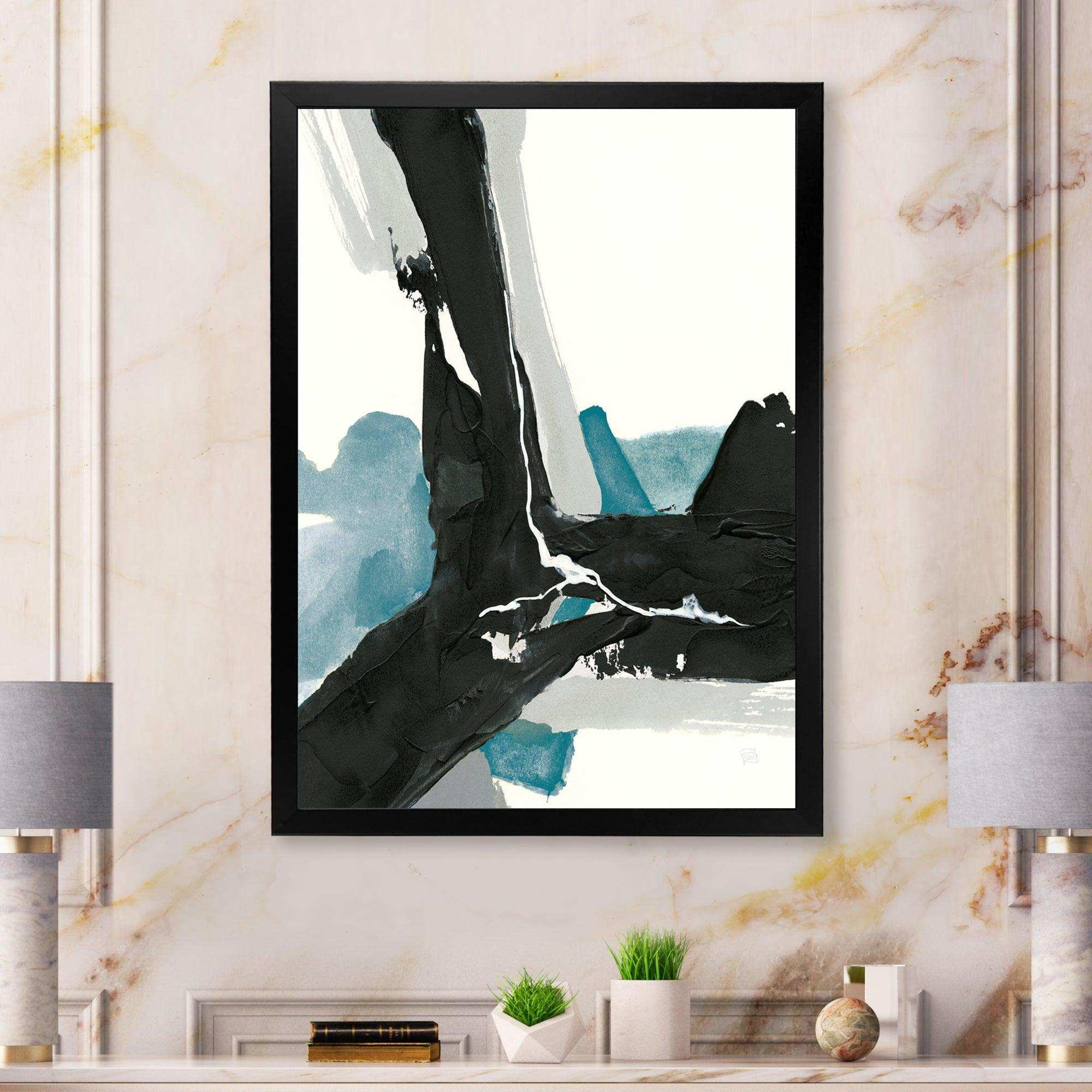 Geometric Black and Teal III