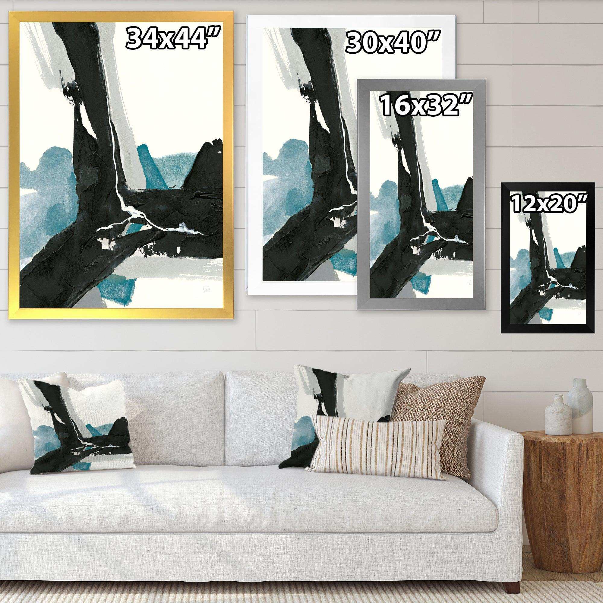 Geometric Black and Teal III