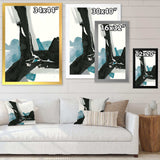 Geometric Black and Teal III