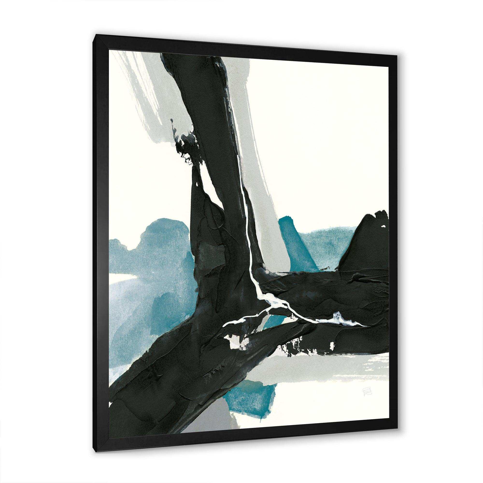 Geometric Black and Teal III