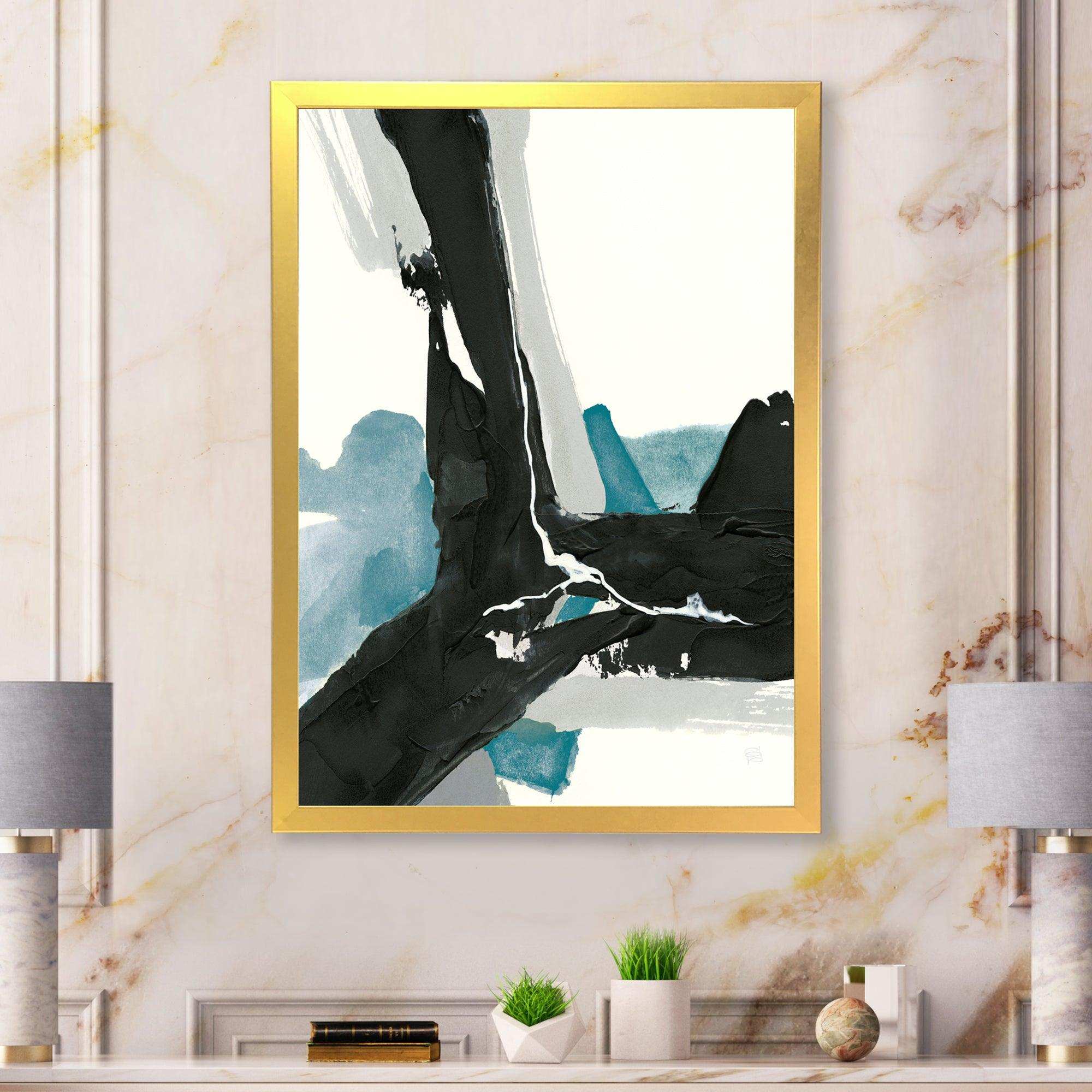 Geometric Black and Teal III