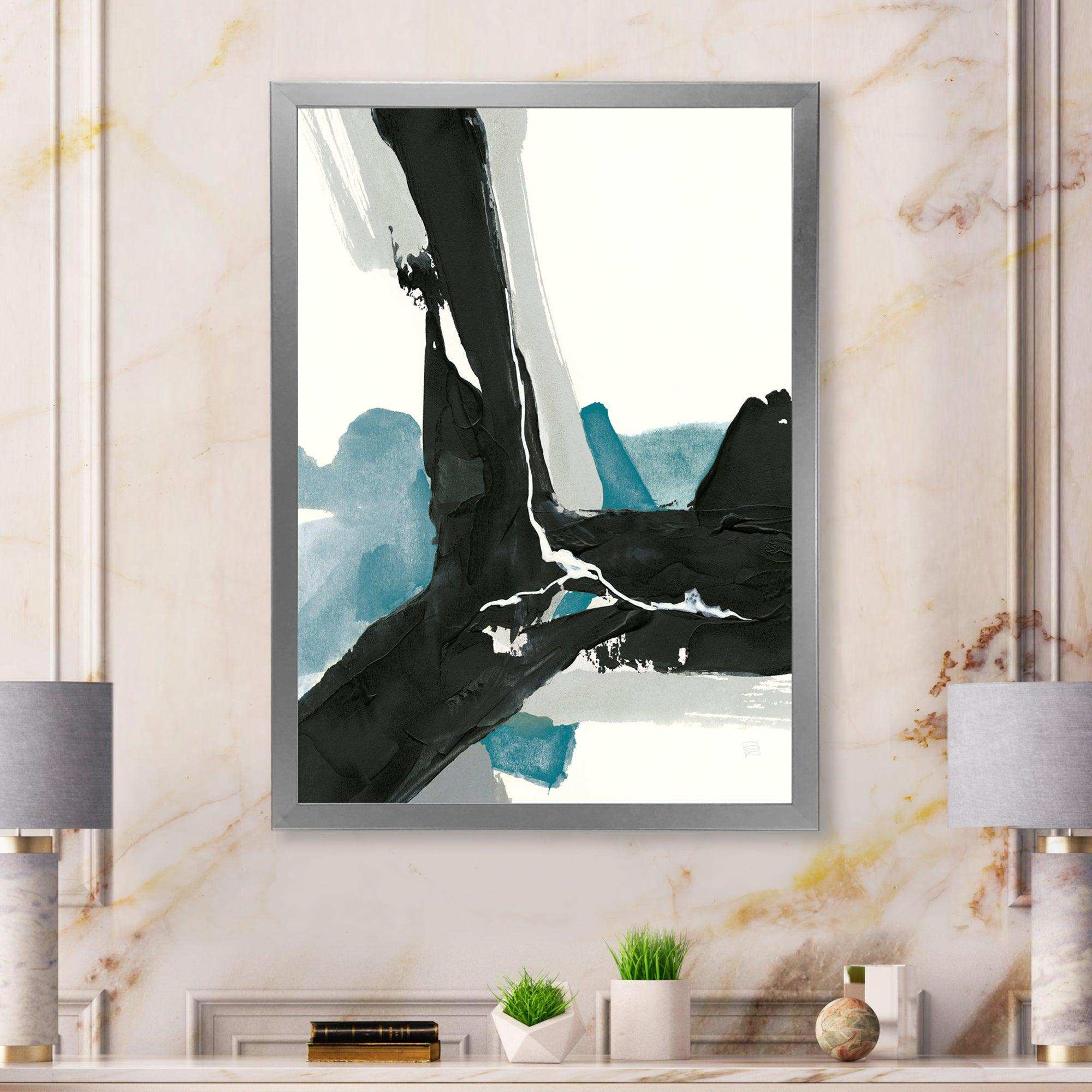 Geometric Black and Teal III