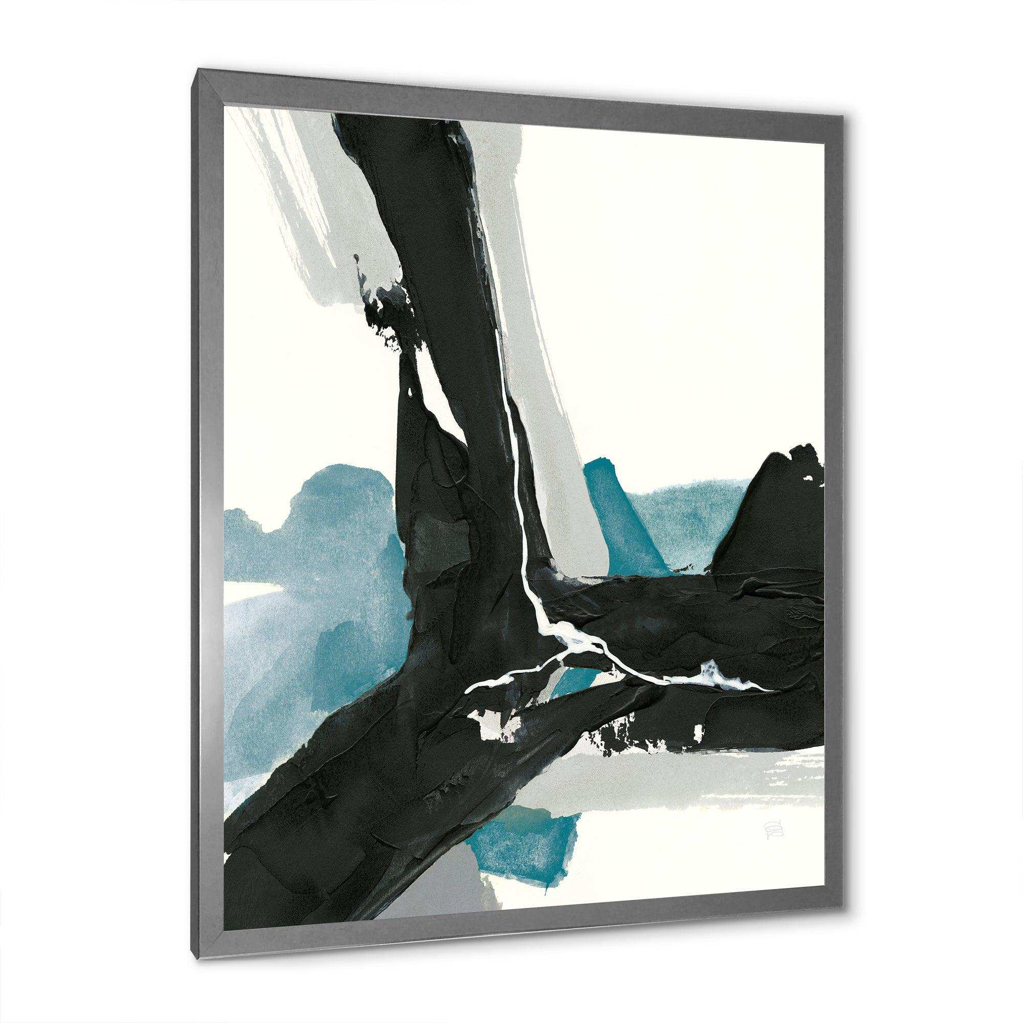 Geometric Black and Teal III