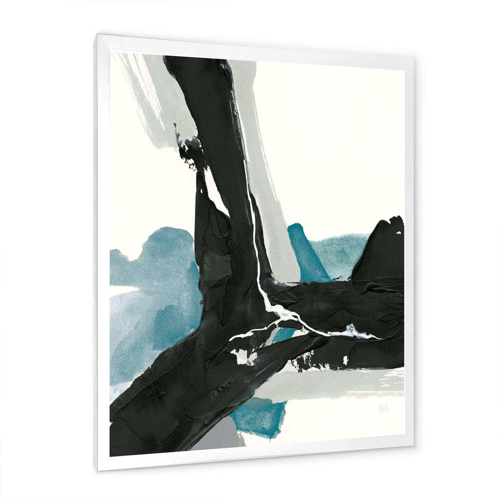 Geometric Black and Teal III