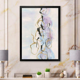 Gold Lines on Pastel I