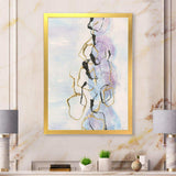 Gold Lines on Pastel I