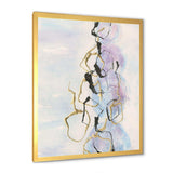 Gold Lines on Pastel I