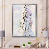 Gold Lines on Pastel I