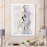 Gold Lines on Pastel I