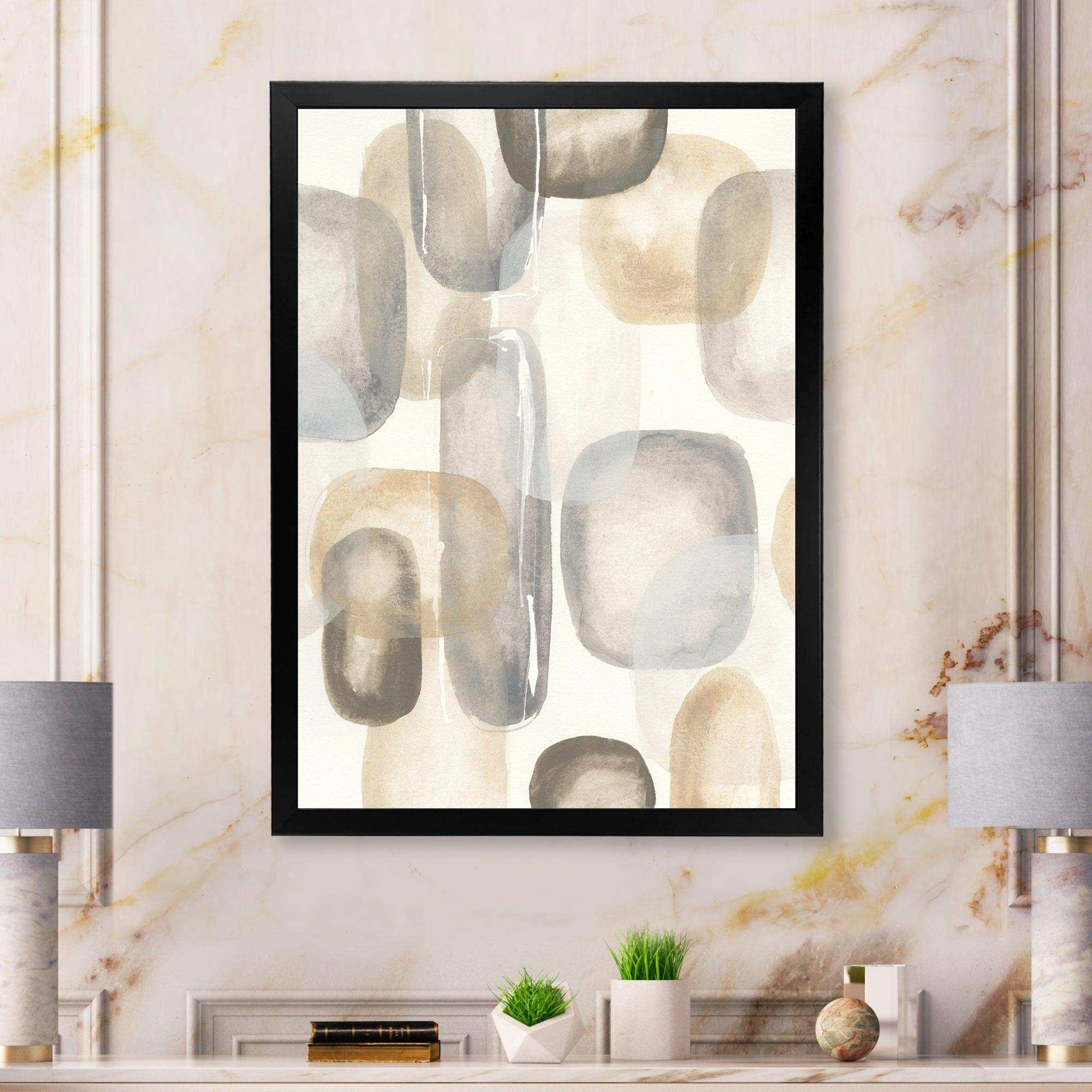 Neutral Oval Grey Stones I