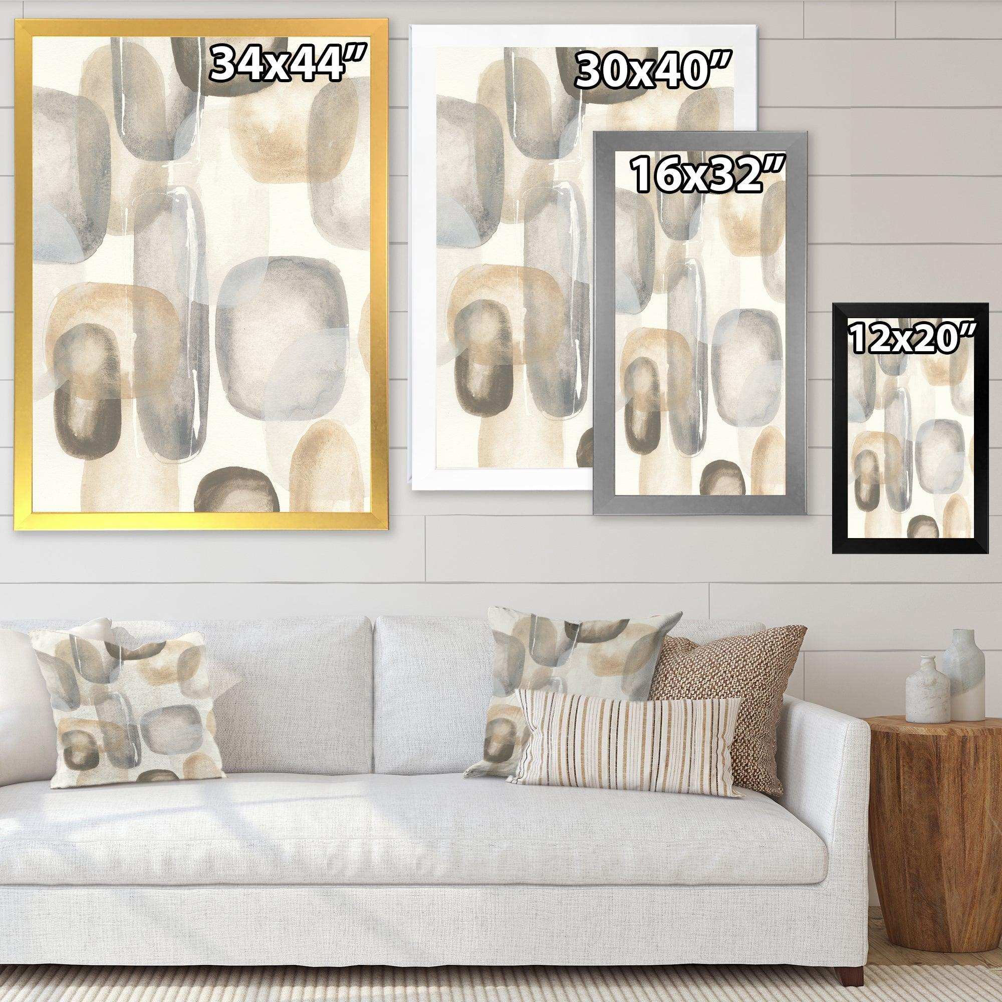 Neutral Oval Grey Stones I