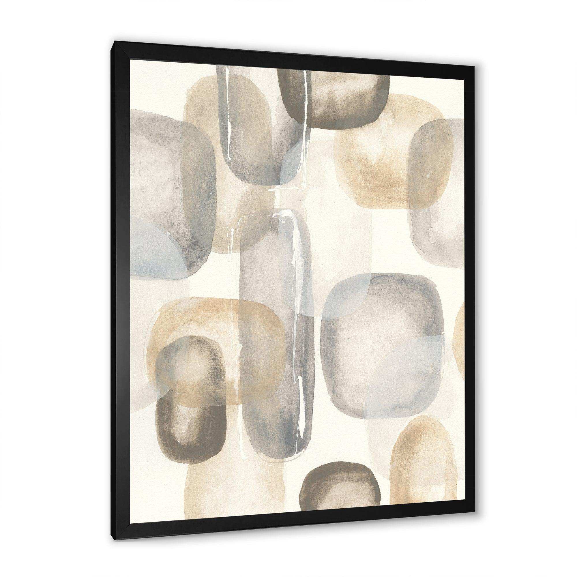 Neutral Oval Grey Stones I