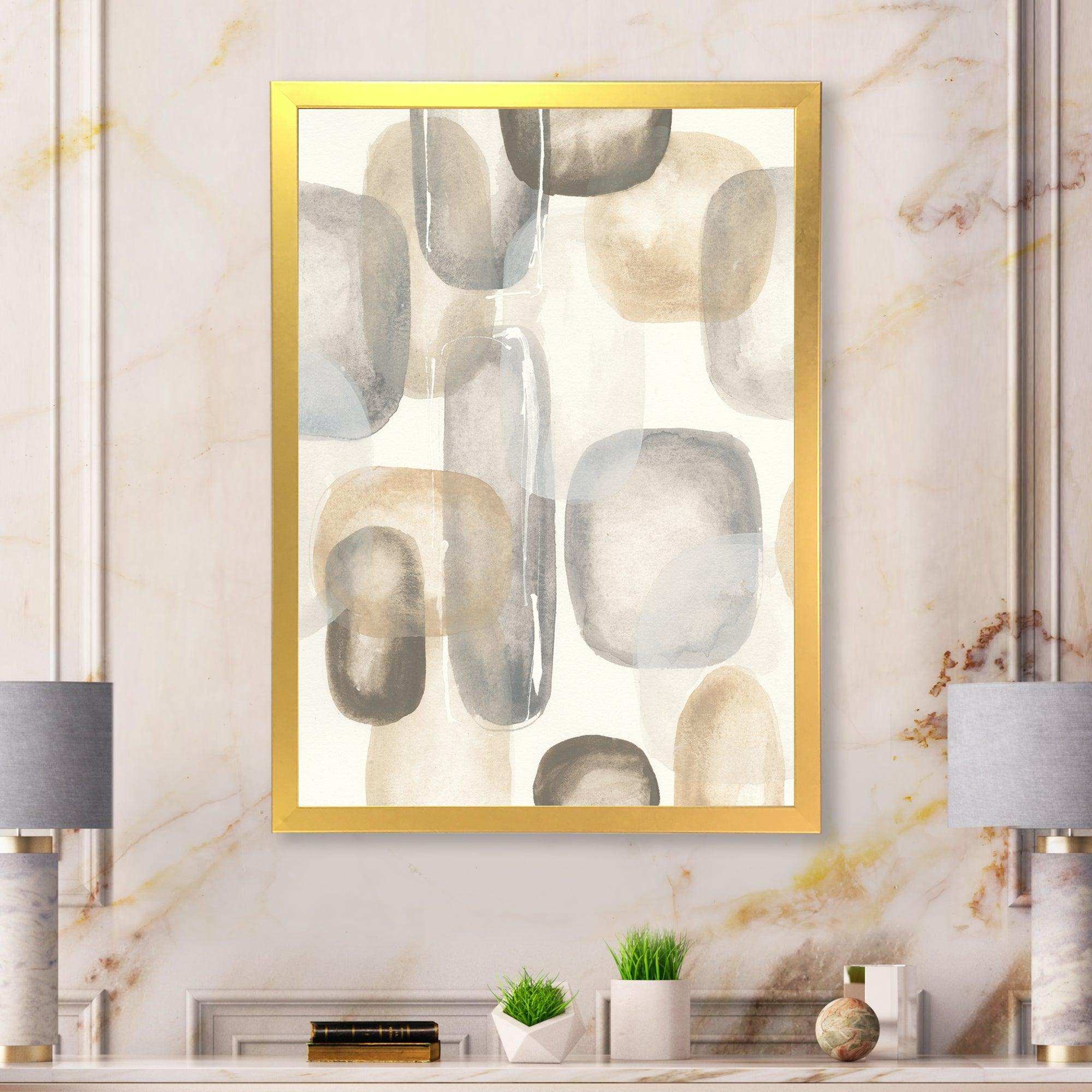 Neutral Oval Grey Stones I