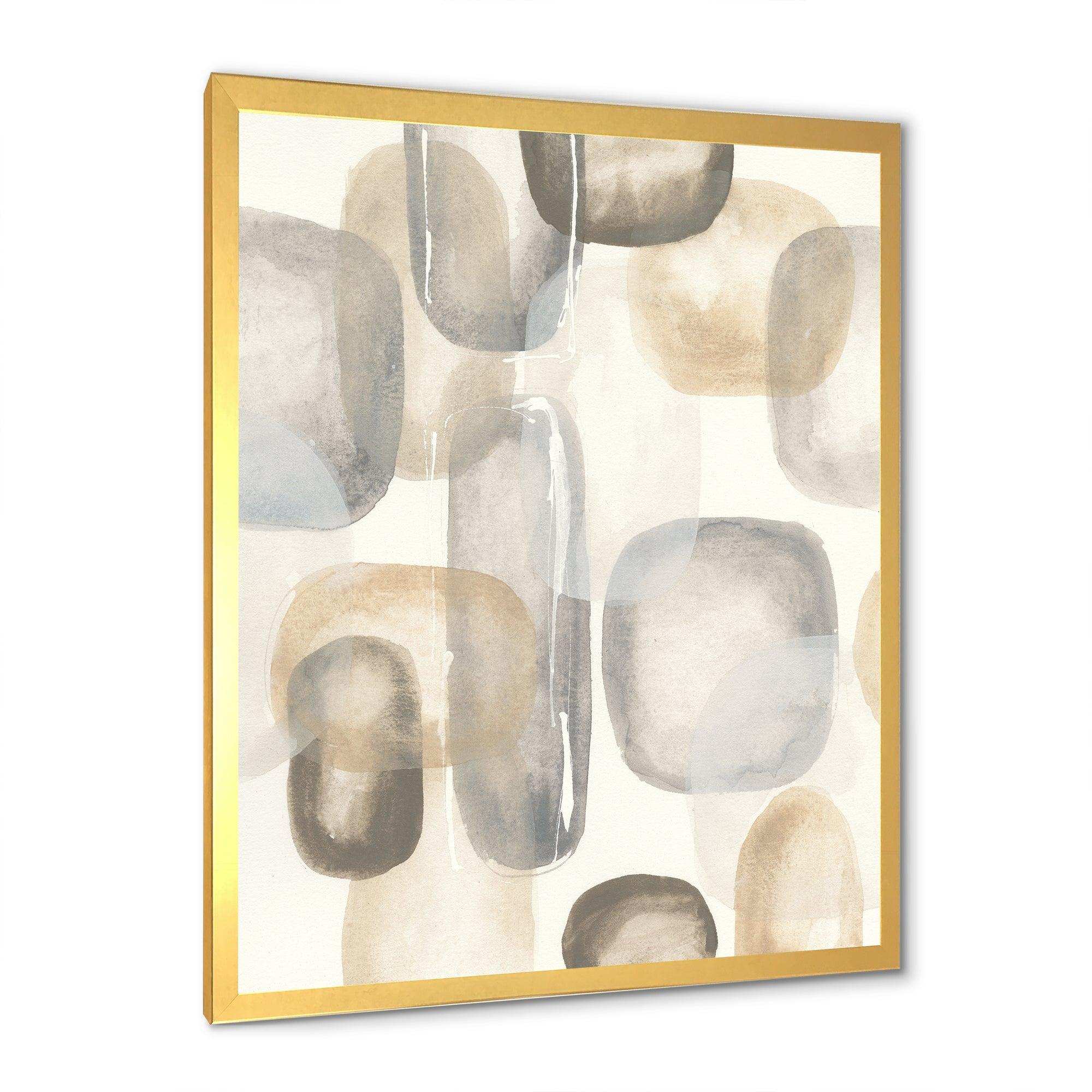 Neutral Oval Grey Stones I