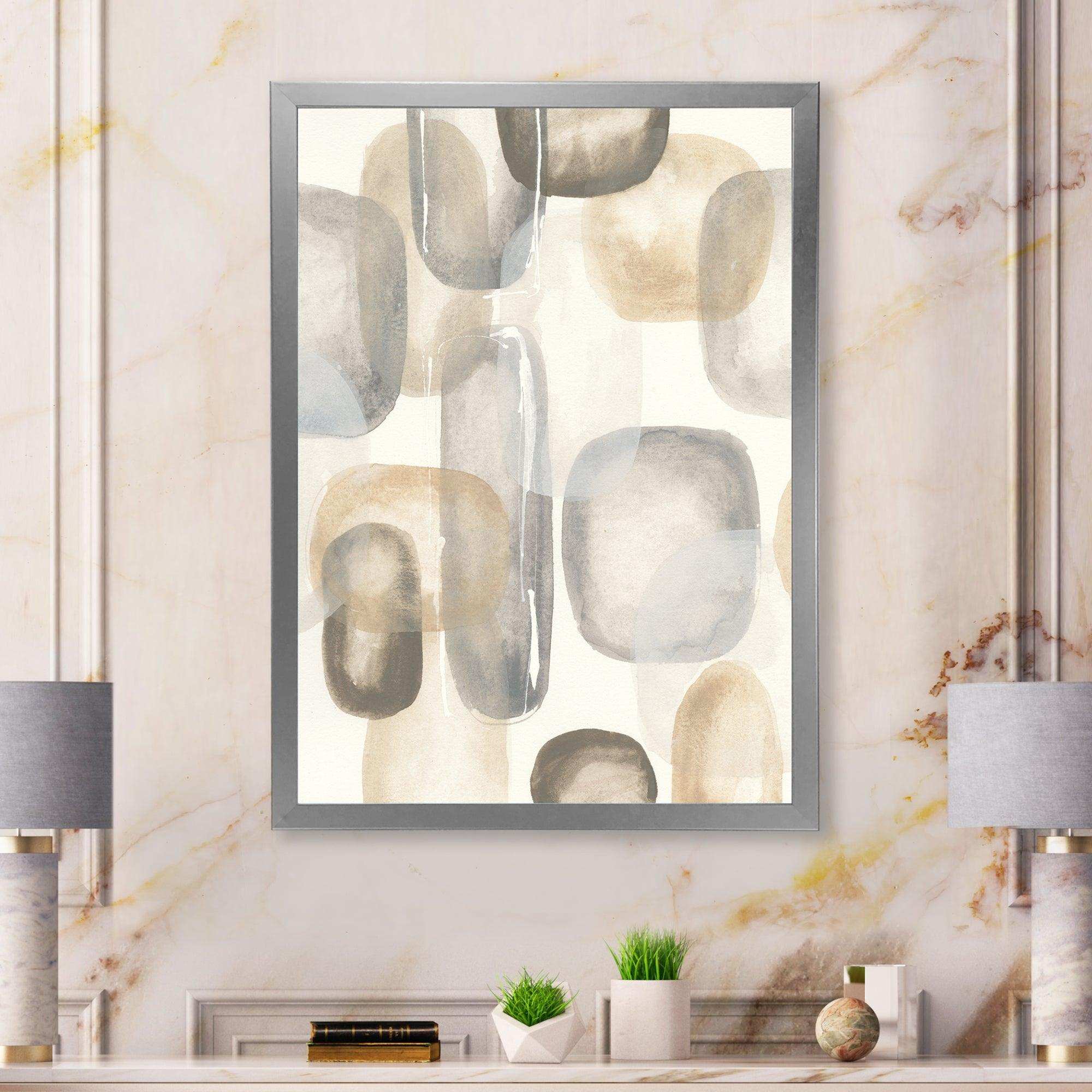 Neutral Oval Grey Stones I