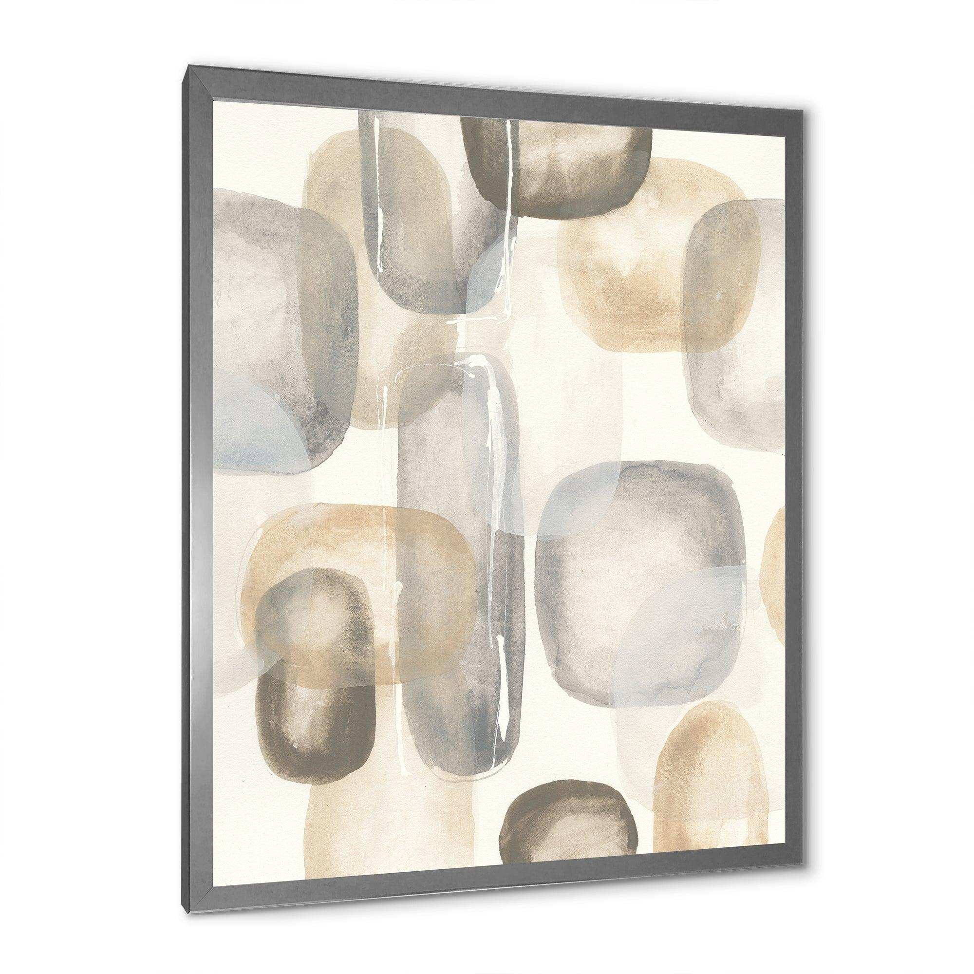 Neutral Oval Grey Stones I