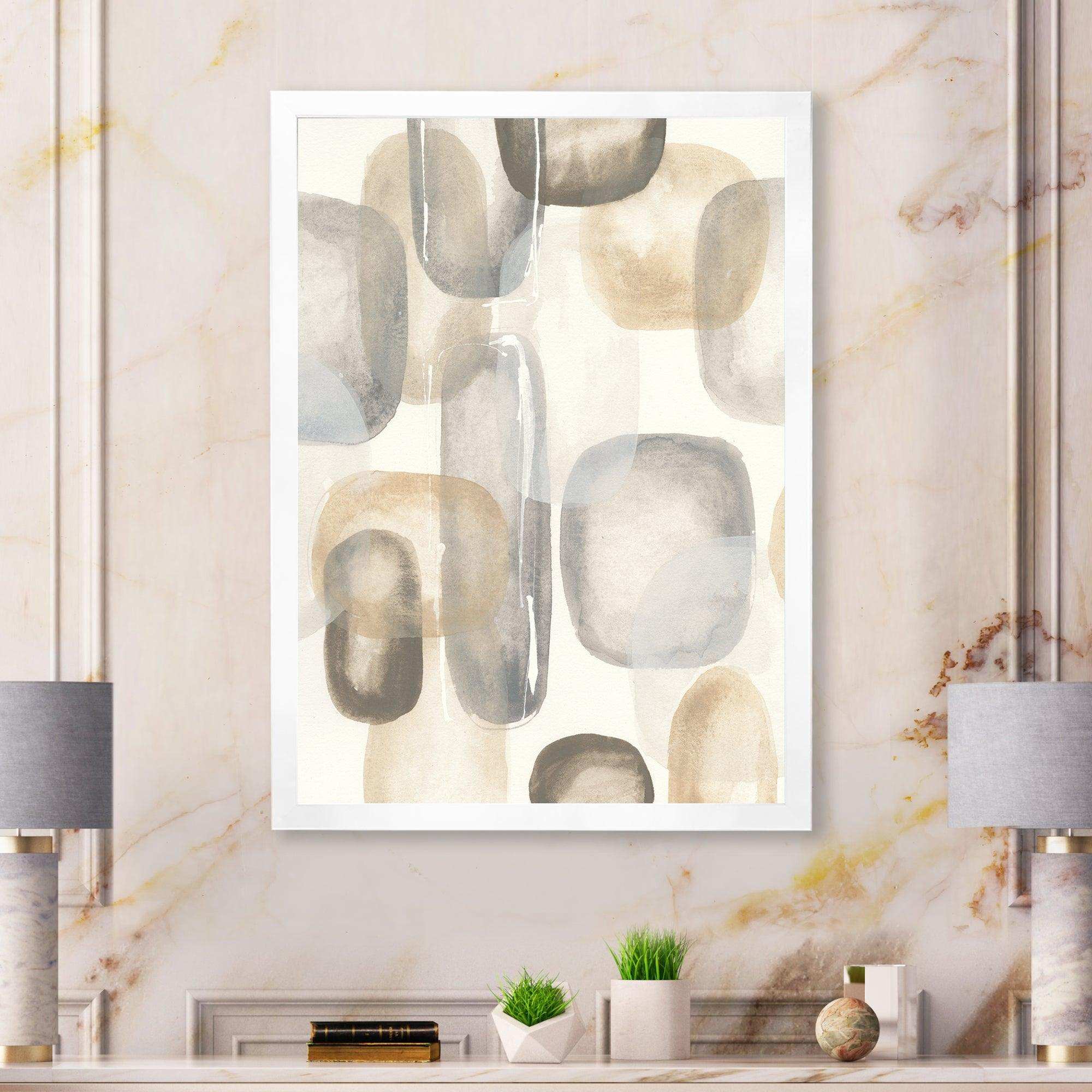 Neutral Oval Grey Stones I