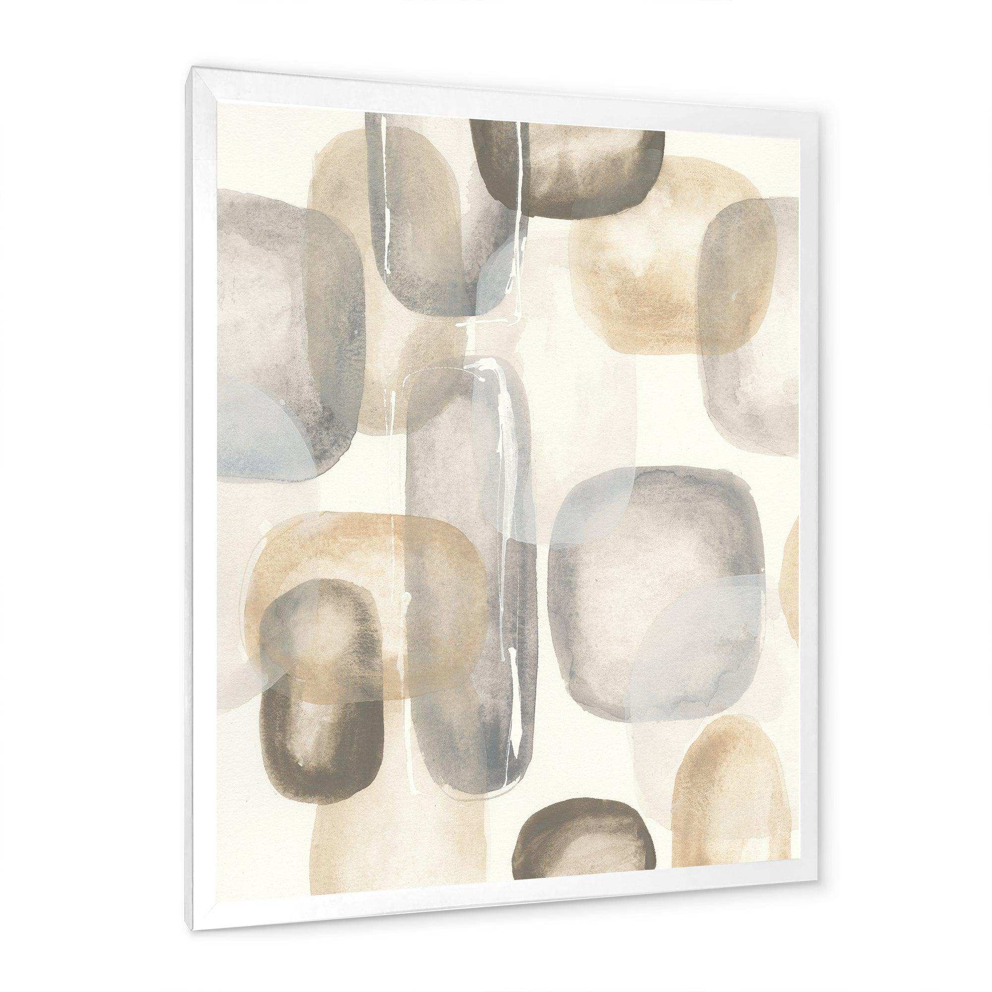 Neutral Oval Grey Stones I