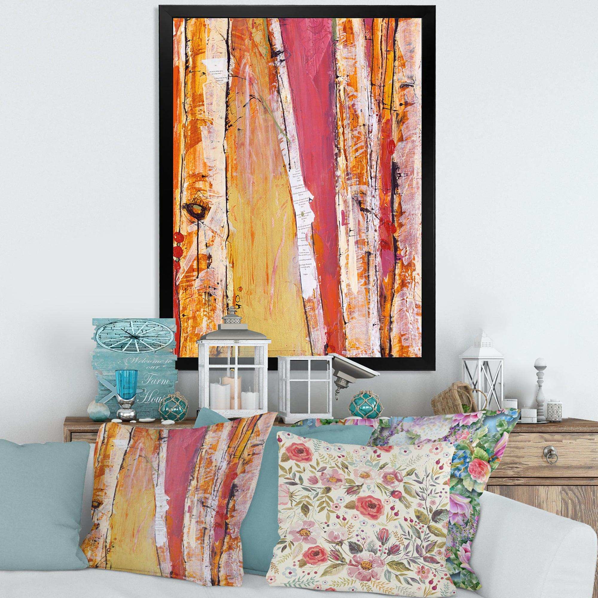 Orange Glam Natural Wood