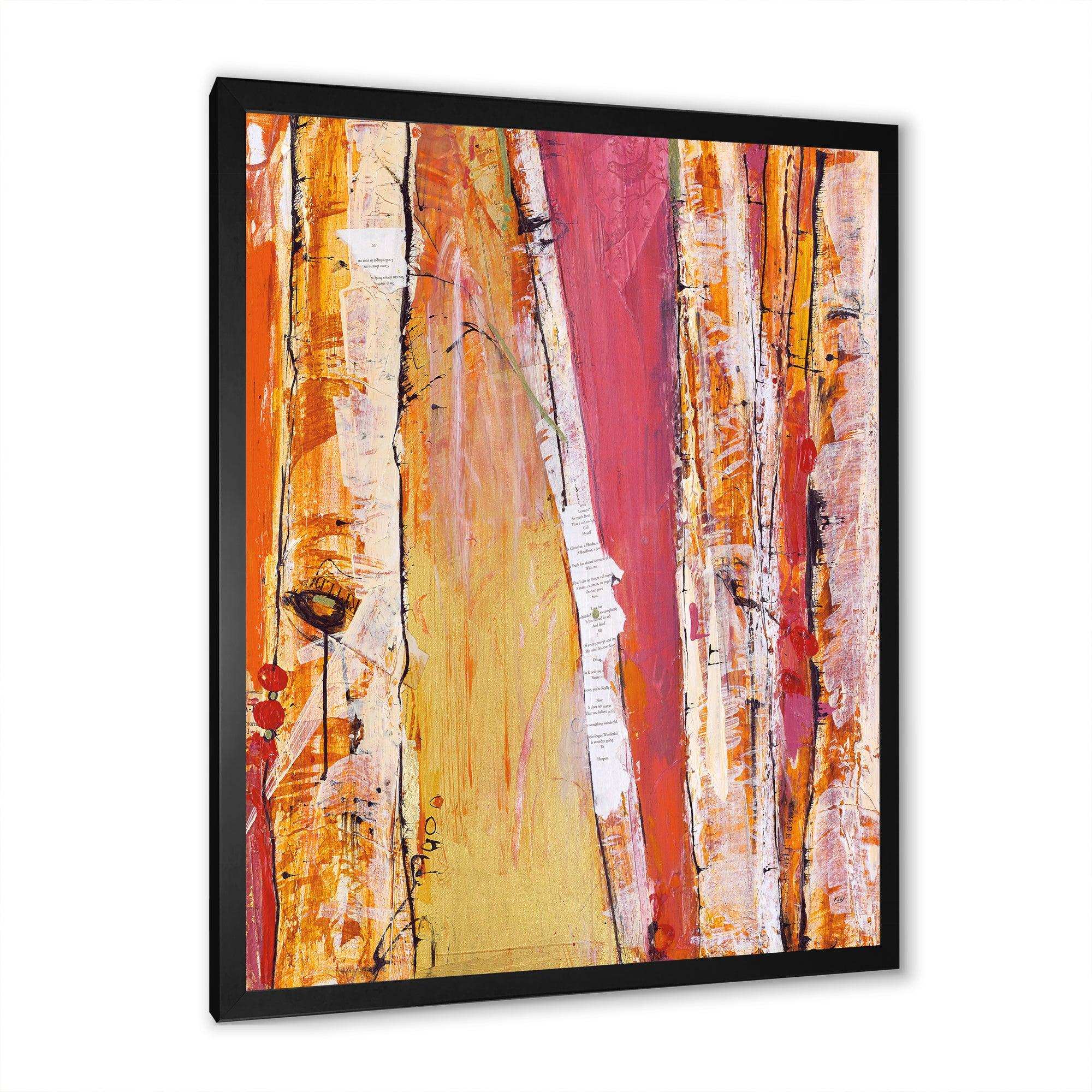 Orange Glam Natural Wood