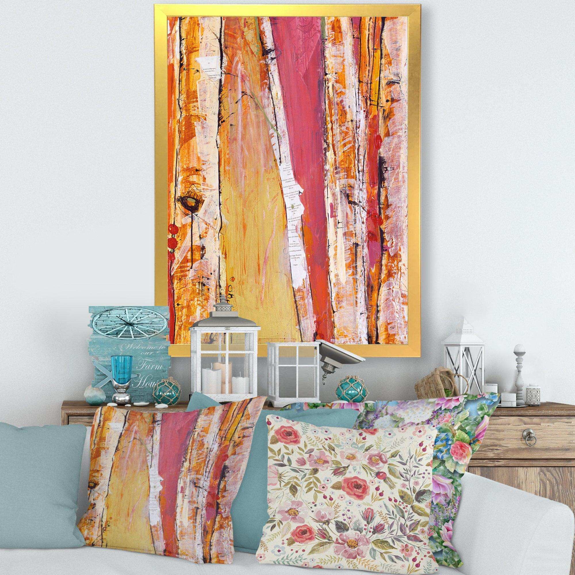 Orange Glam Natural Wood