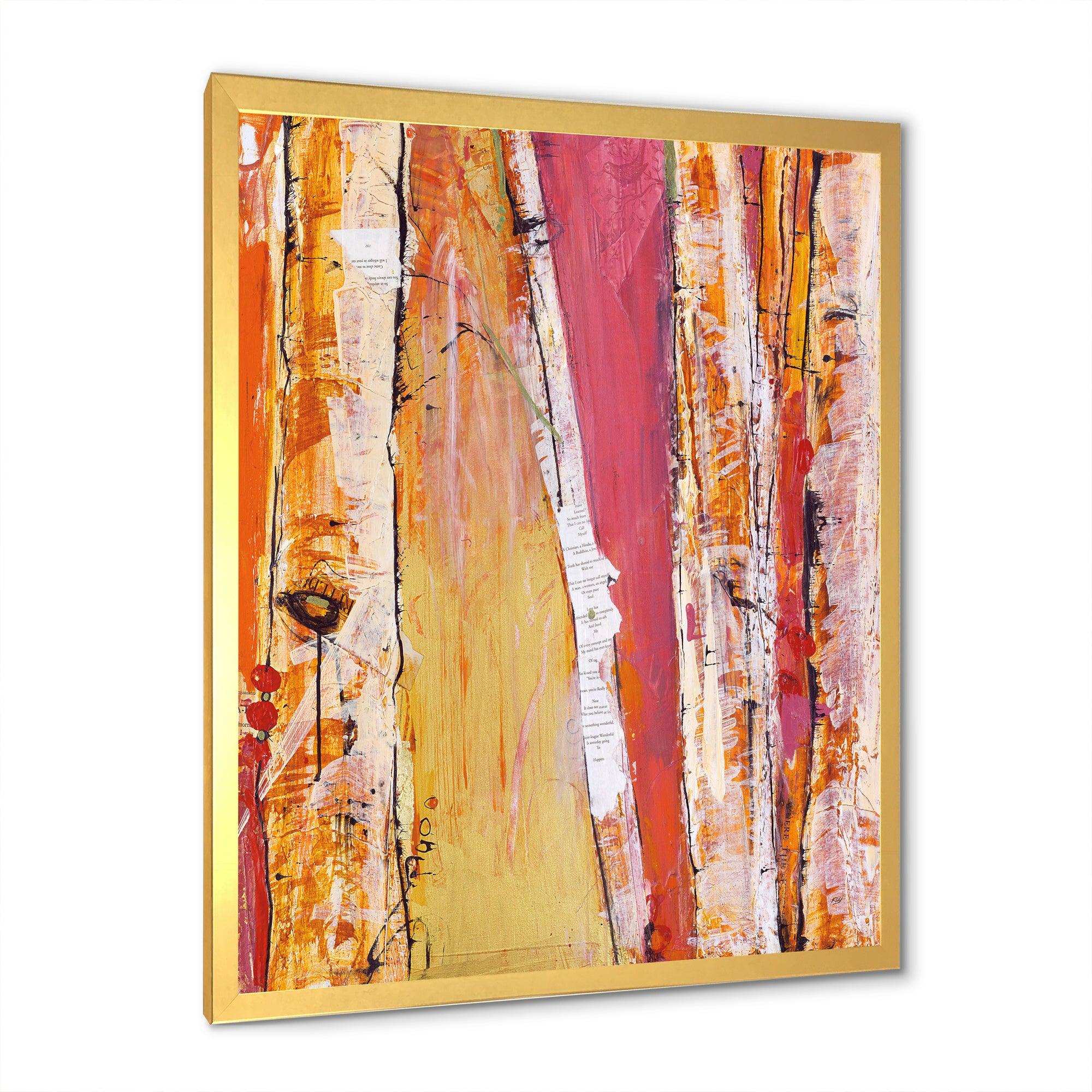 Orange Glam Natural Wood