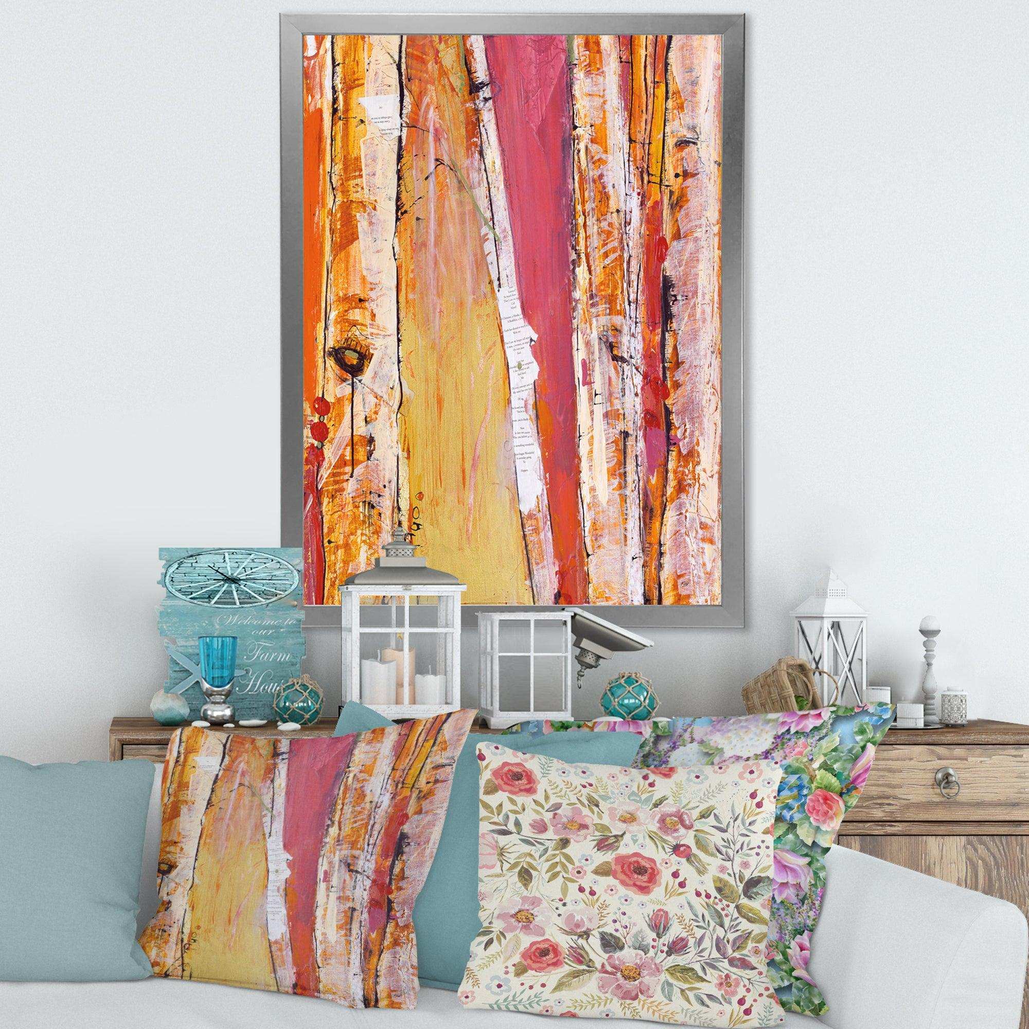 Orange Glam Natural Wood