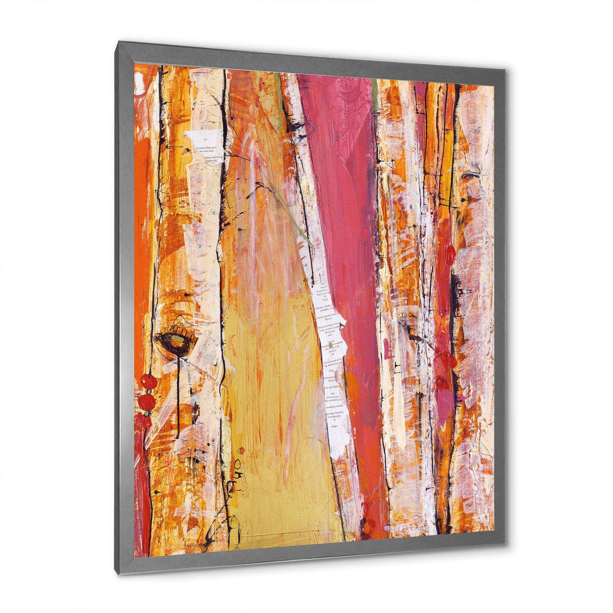 Orange Glam Natural Wood