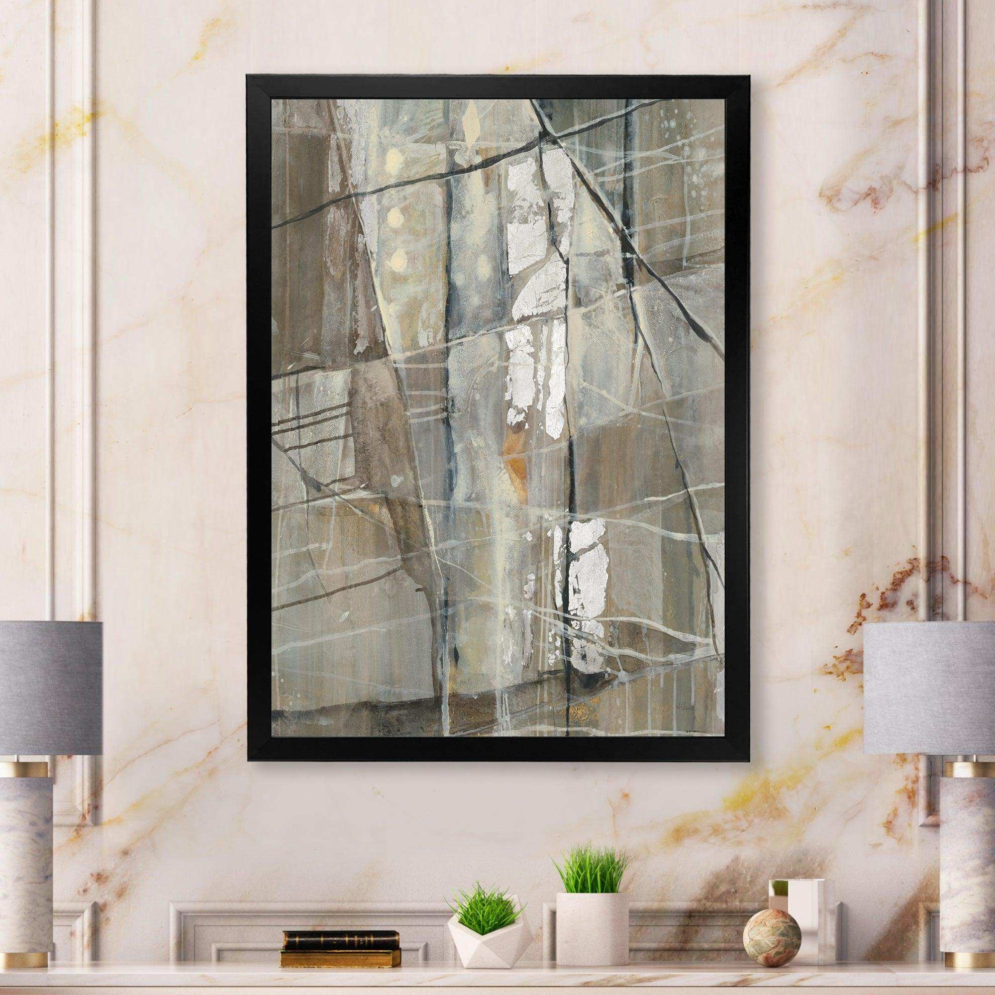 Grey Silver Geometric Composition