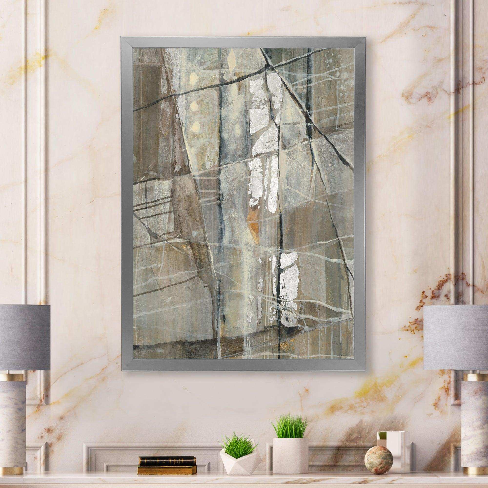 Grey Silver Geometric Composition