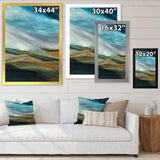 Watercolor Desert Storm Abstract Blue