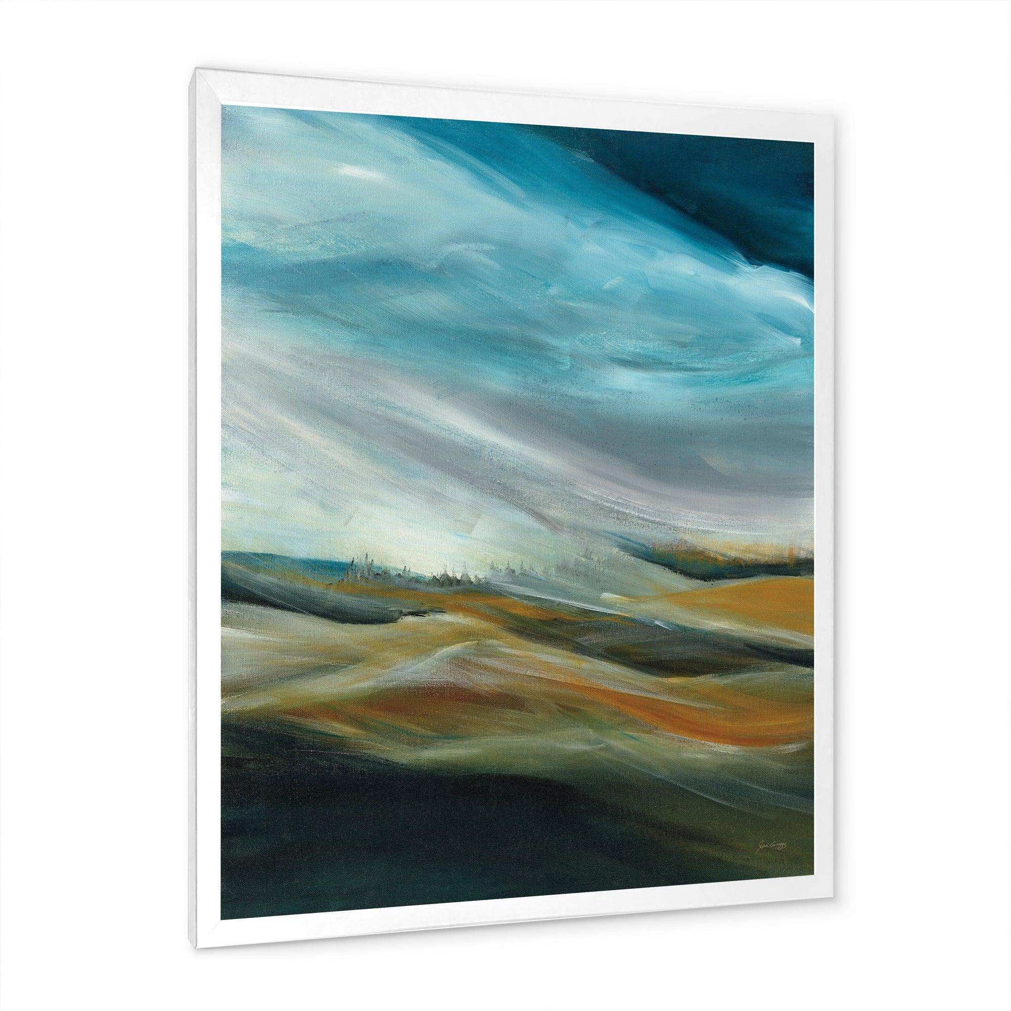 Watercolor Desert Storm Abstract Blue