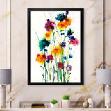 Indigo, Green And Yellow Watercolor