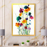 Indigo, Green And Yellow Watercolor