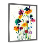 Indigo, Green And Yellow Watercolor