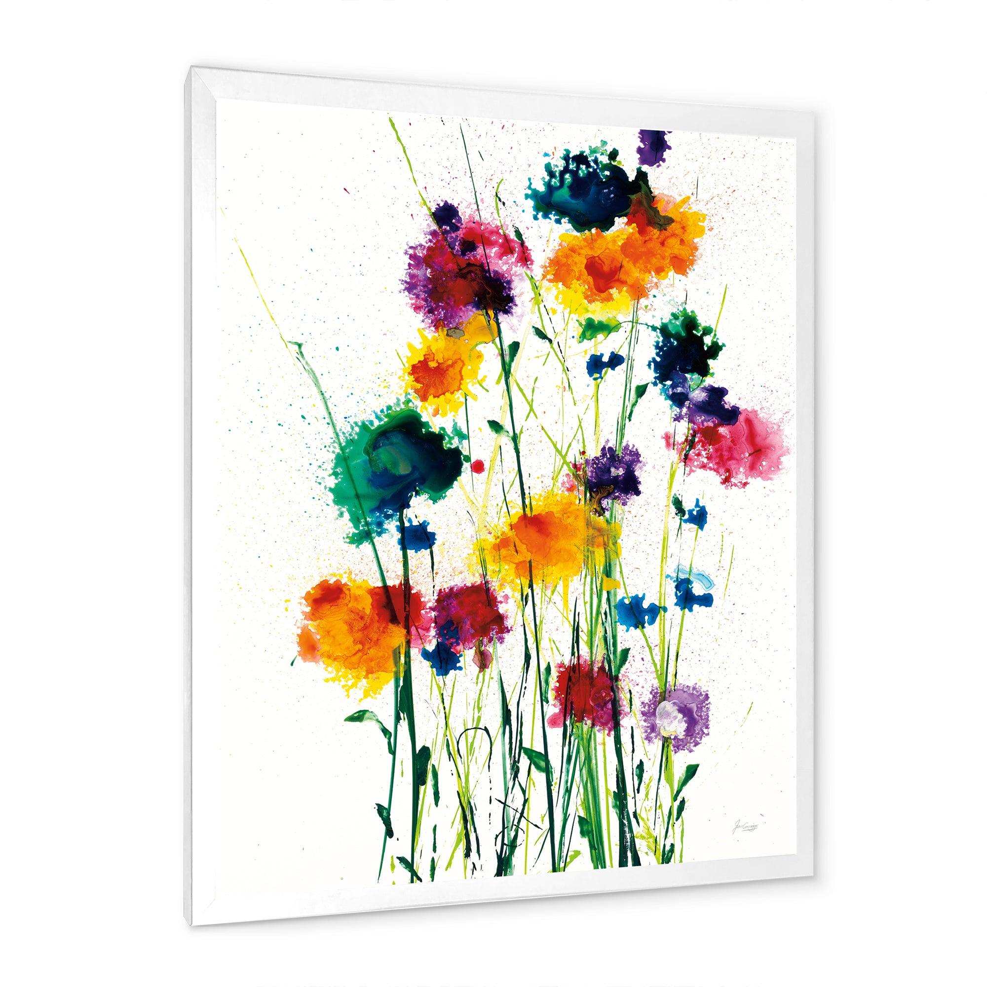 Indigo, Green And Yellow Watercolor