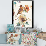 Farmhouse Bird on Flower Branch