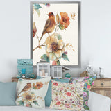 Farmhouse Bird on Flower Branch