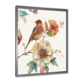 Farmhouse Bird on Flower Branch