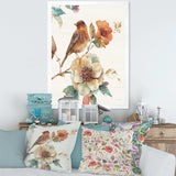 Farmhouse Bird on Flower Branch