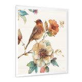 Farmhouse Bird on Flower Branch