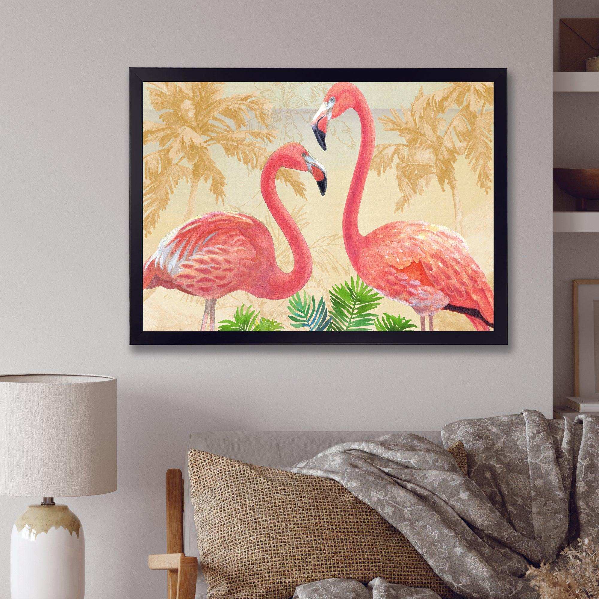 Gold Glam Flamingos