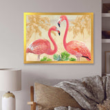Gold Glam Flamingos