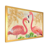 Gold Glam Flamingos