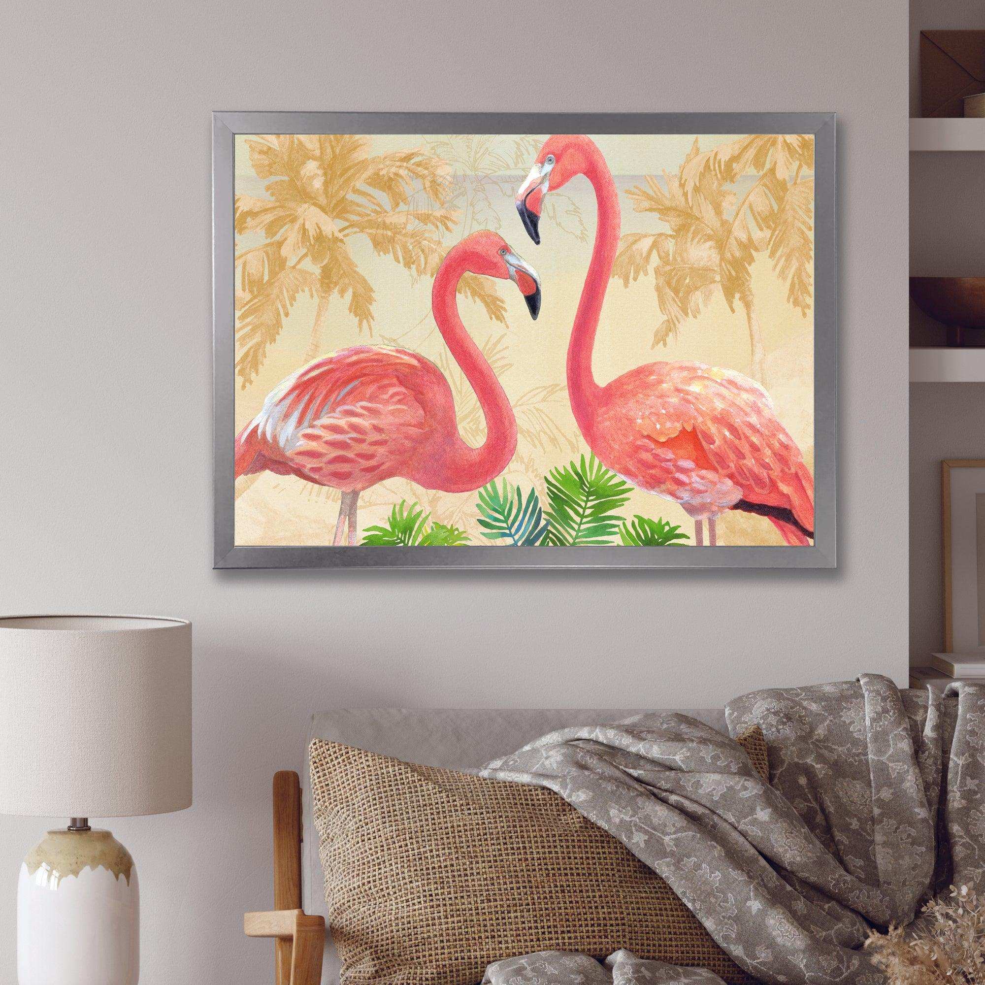 Gold Glam Flamingos