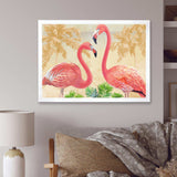 Gold Glam Flamingos