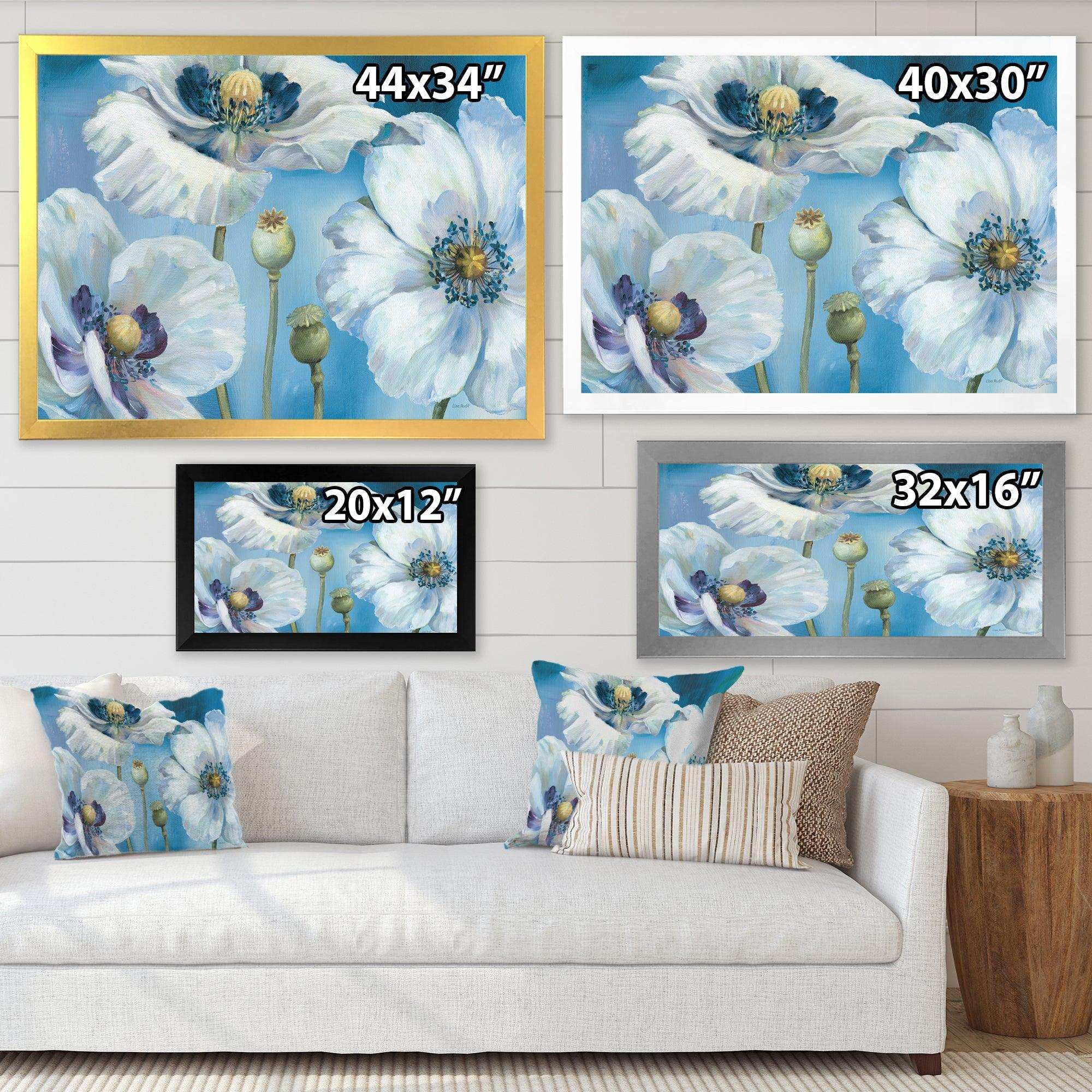 White Flower on Blue II