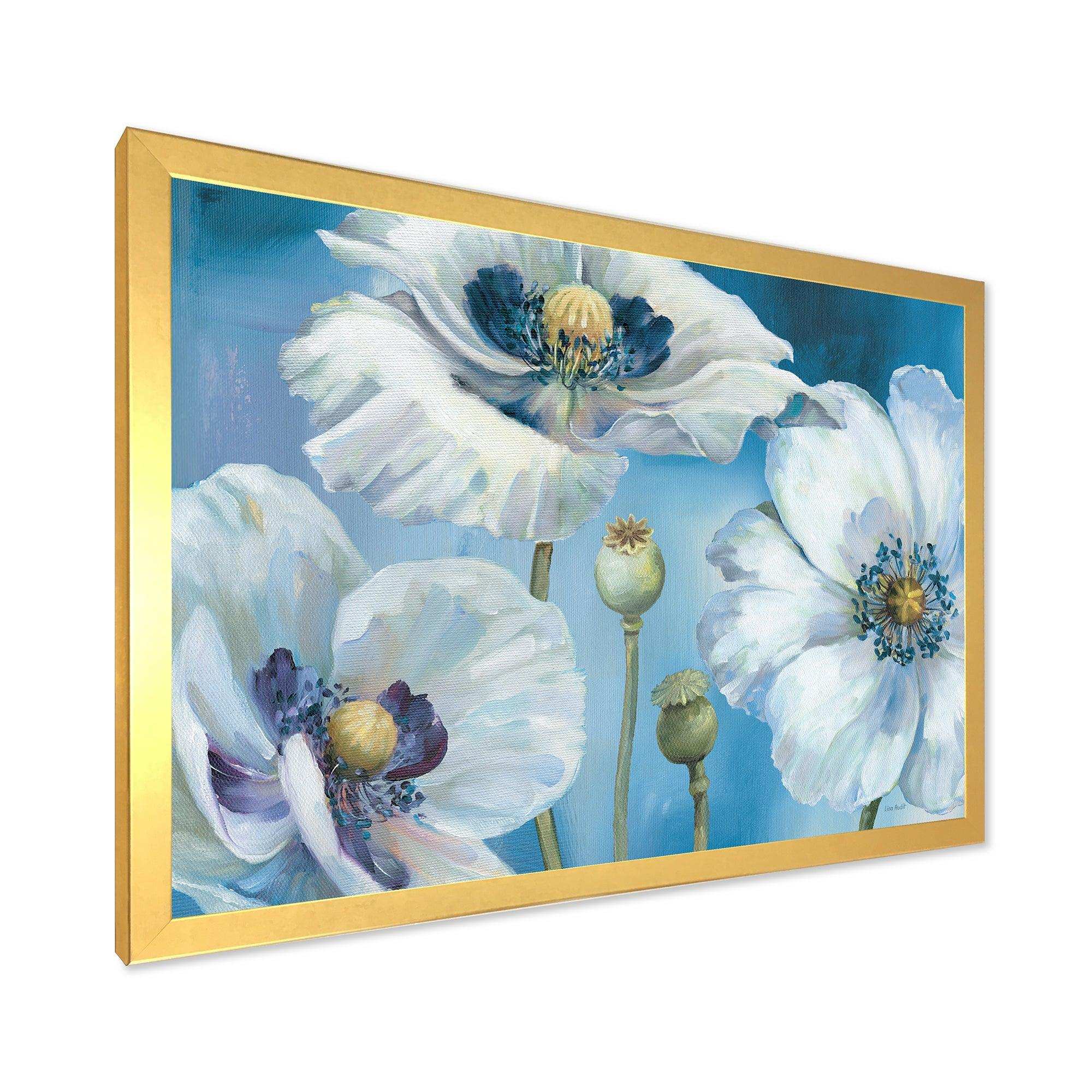 White Flower on Blue II