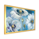 White Flower on Blue II
